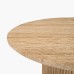 IFIPF-1005 Round Coffee Table with Travertine Marble, Fluted Base