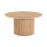 IFIPF-1005 Round Coffee Table with Travertine Marble, Fluted Base