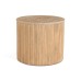 IFIPF-1009 Round End Table with Travertine Marble, Fluted Base
