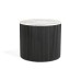 IFIPF-1010 Round End Table with White Marble, Fluted Base