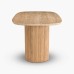 IFIPF-1011 Dining Table with Travertine Marble, Fluted Base