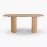 IFIPF-1011 Dining Table with Travertine Marble, Fluted Base