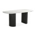 IFIPF-1012 Dining Table with White Marble, Fluted Base