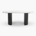 IFIPF-1012 Dining Table with White Marble, Fluted Base