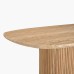 IFIPF-1013 Dining Table with Travertine Marble, Fluted Base