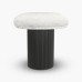 IFIPF-1014 Dining Table with White Marble. Fluted Base