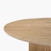 IFIPF-1015 Round Dining Table with Travertine Marble, Fluted Base