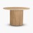 IFIPF-1015 Round Dining Table with Travertine Marble, Fluted Base