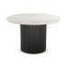 IFIPF-1016 Round Dining Table with White Marble, Fluted Base