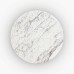 IFIPF-1016 Round Dining Table with White Marble, Fluted Base