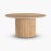 IFIPF-1017 Round Dining Table with Travertine Marble, Fluted Base