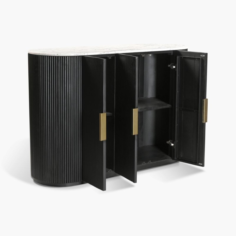 IFIPF-1020 Buffet with White Marble, Fluted Base