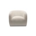 Clovis Swivel Chair in Shearly UBK Natural Fabric