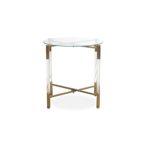 ENJ61035 Acrylic End Table - 20" Rd