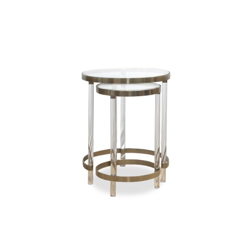 ENJ61038/39 Acrylic End Table Set of 2