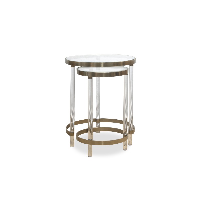 ENJ61038/39 Acrylic End Table Set of 2