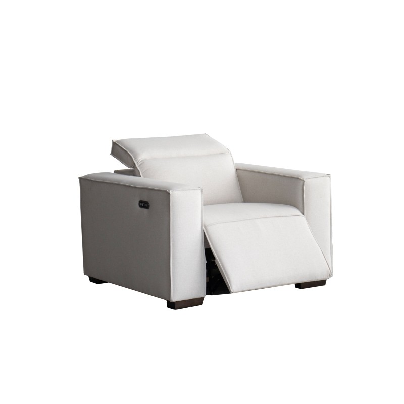 Bristol Dual Power Recliner in Shetland 806 Linen