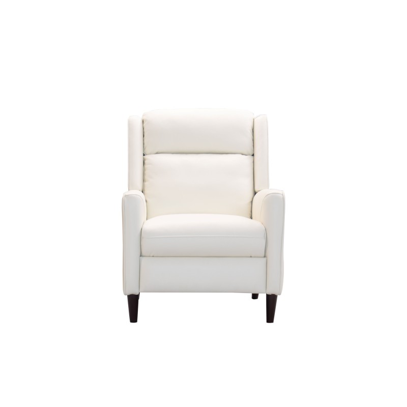 Milano Push Back Recliner in Bowie White Leather