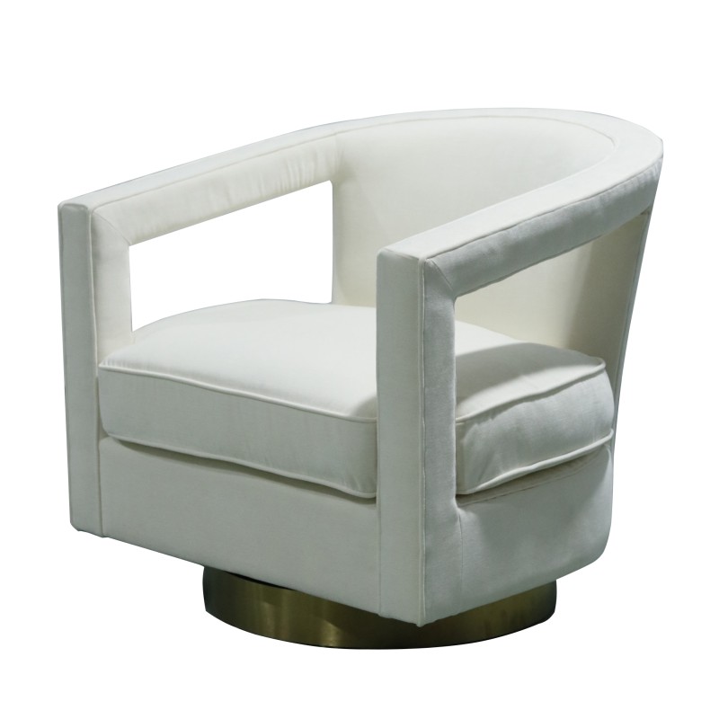 Open Swivel Chair in Amigo II Ivory
