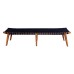 PS 494 Madrid Bench in Black Leather