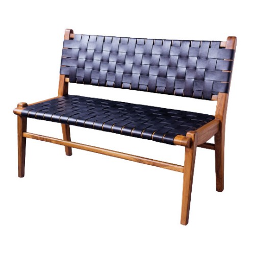 PS 495 Brussels Bench in Black Leather