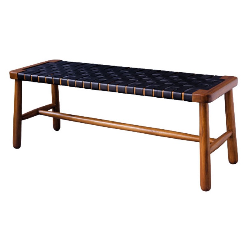 PS 496 Vienna Bench in Black Leather