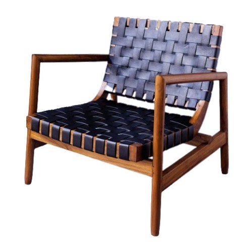 PS 499 Calgary Club Chair in Black Leather