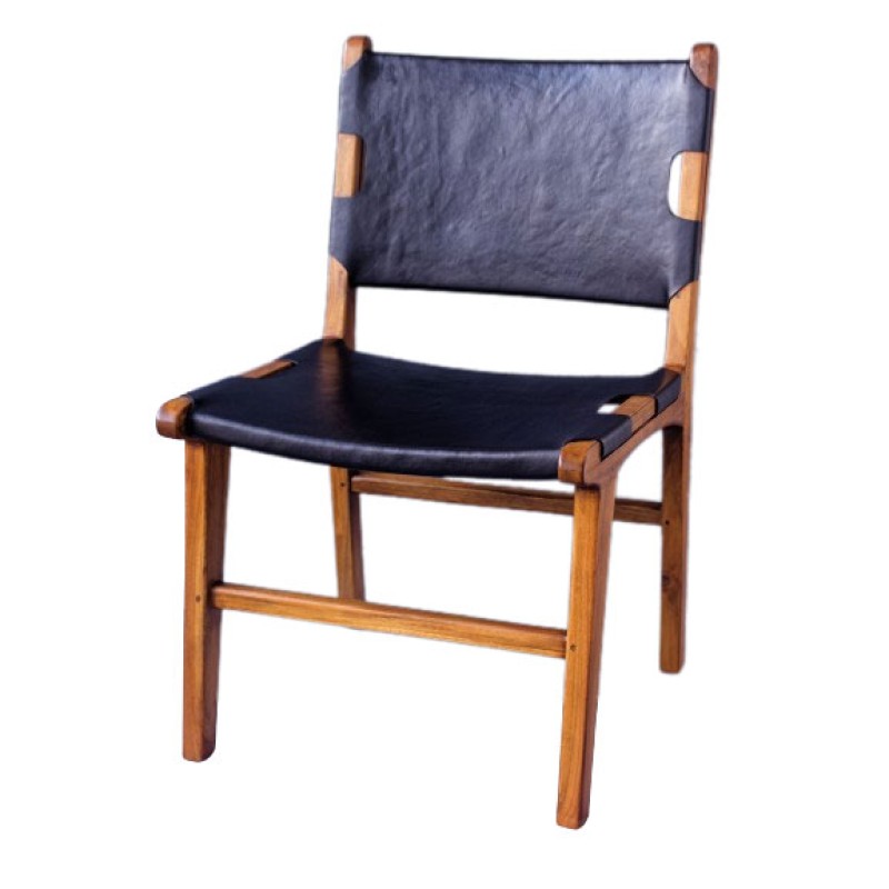 PS 500 Rio Dining Chair in Black Leather