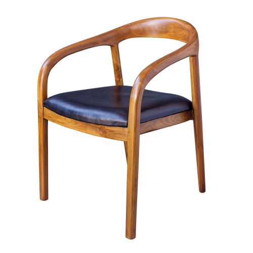 PS 519 Lee Dining Chair in Black Leather