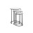 RK-36322B End Table (set of 3) - Black Finish / White Marble