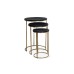 RK-36322G End Table (set of 3) - Black Finish / Black Marble