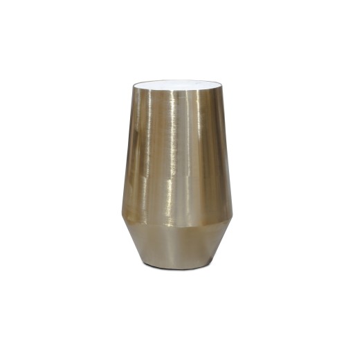 RK-36325G End Table - Gold Finish / White Marble