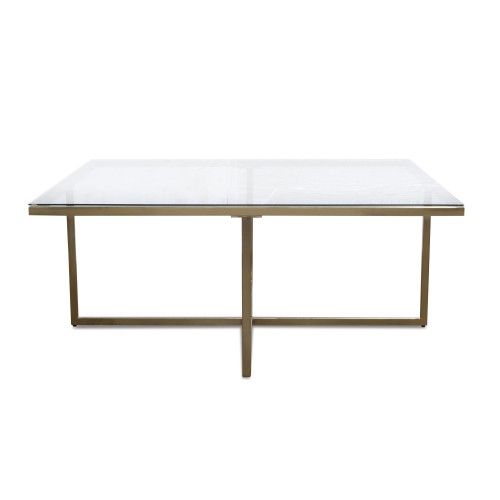 RK-36334G Square Coffee Table - Gold Finish